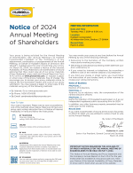 Notice of 2024 Annual Meeting of Shareholders