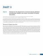 5. Market for the Registrant's Common Equity, Related Stockholder Matters and Issuer Purchases of Equity Securities